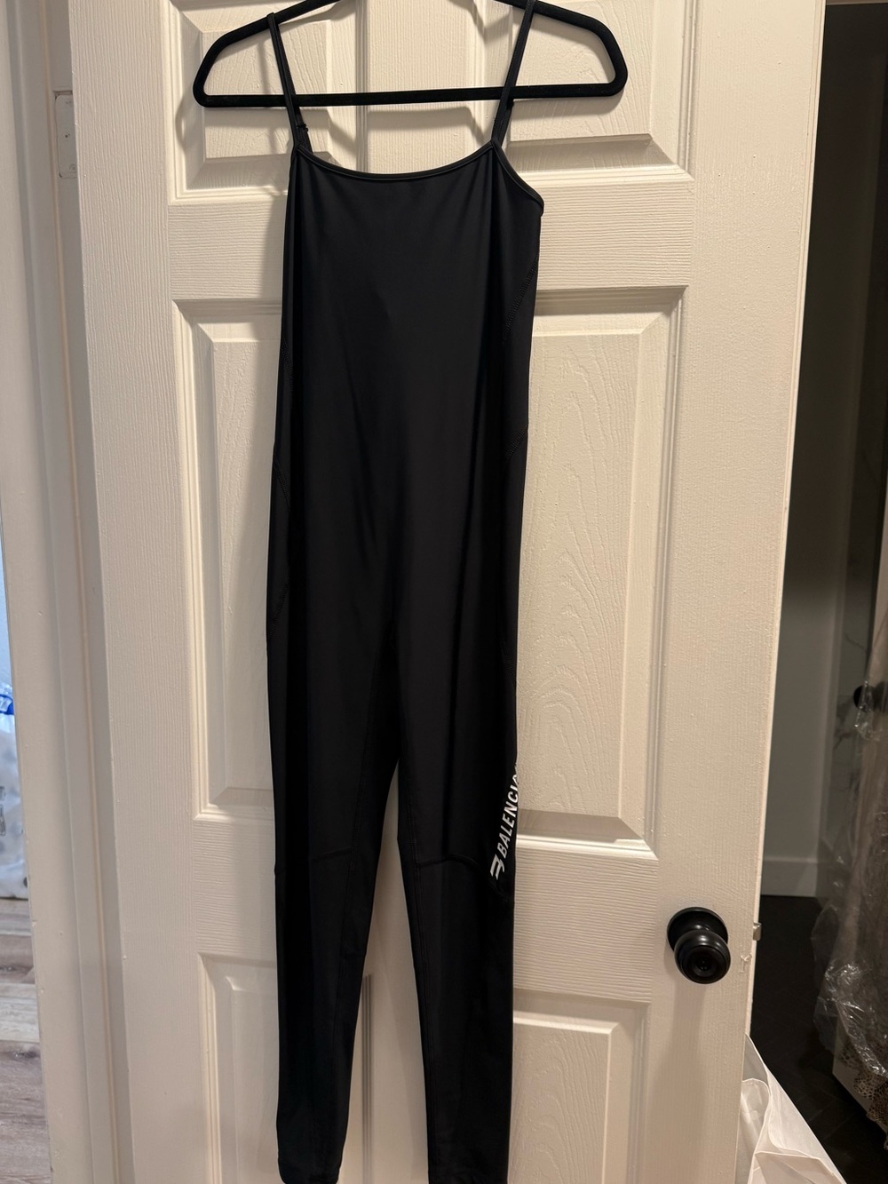 Balenciaga Logo Printed Spaghetti Strap Jumpsuit - Picture 2 of 5